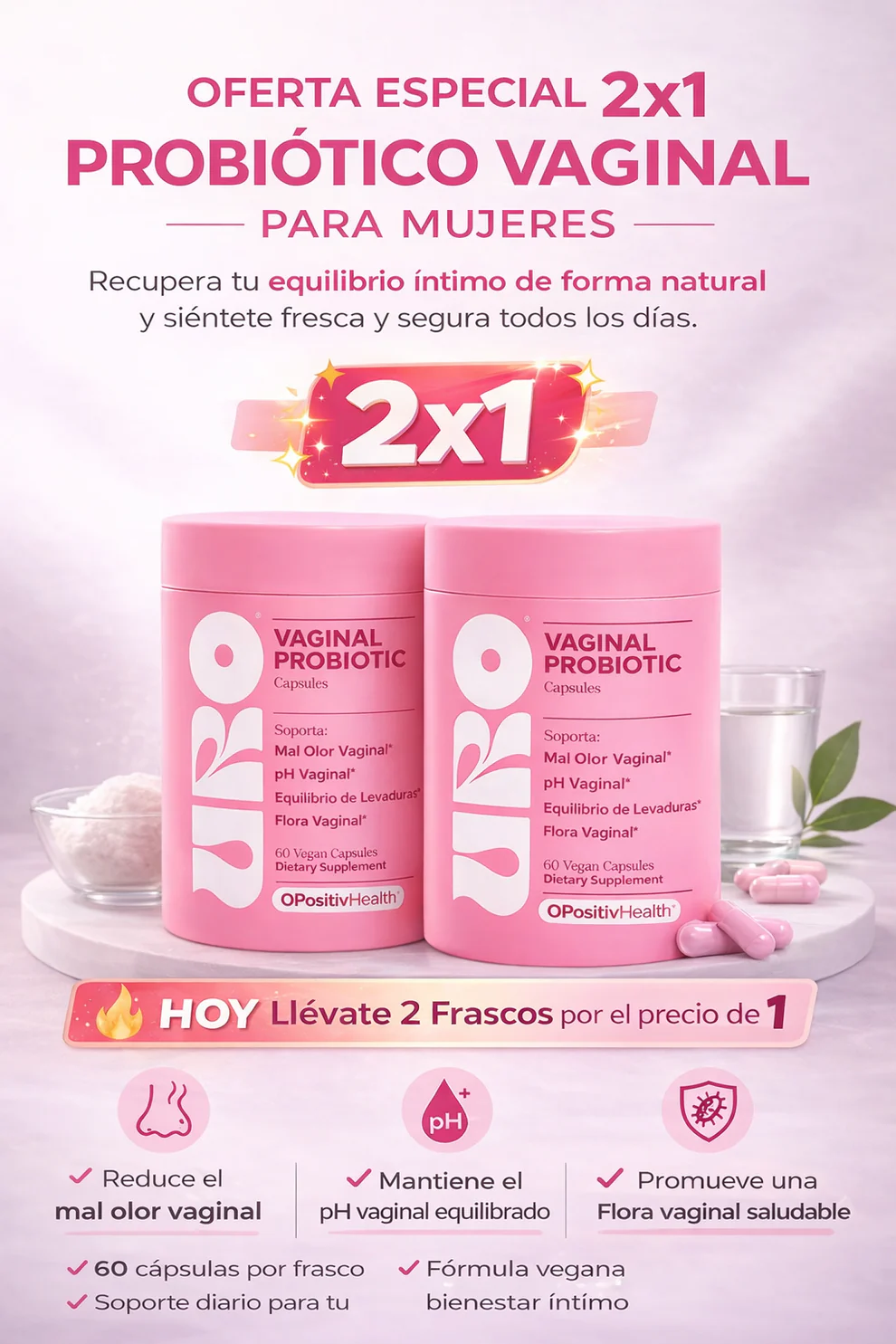 Uro Vaginal Probiótico™ Bienestar Íntimo Diario