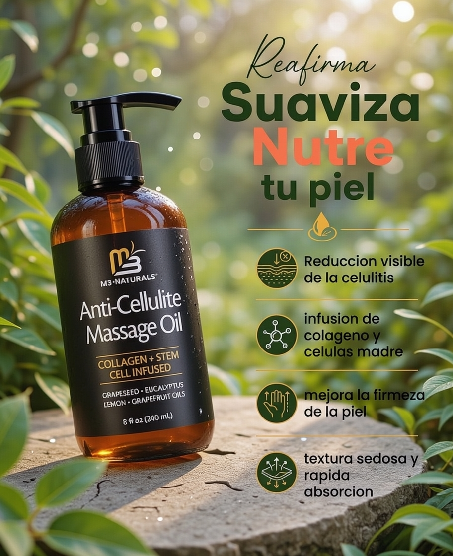 Aceite Reductor y Reafirmante® Piel mas lisa y Firme desde la primera semana