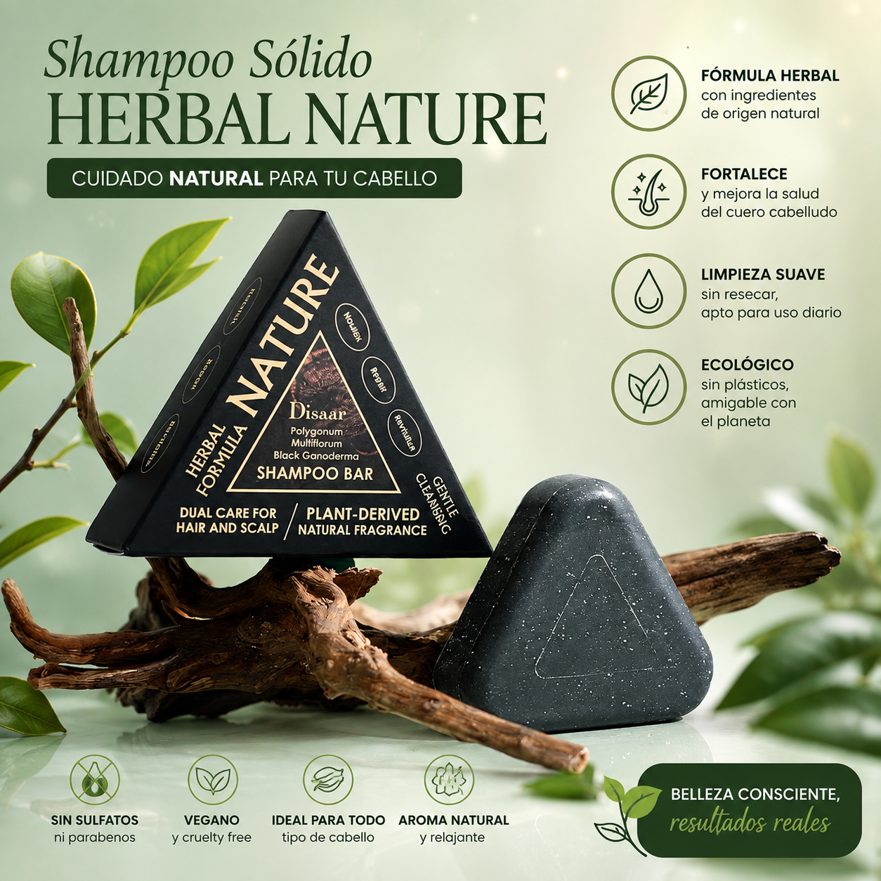 BLACKNOIR®  Shampoo en Barra Anti Canas