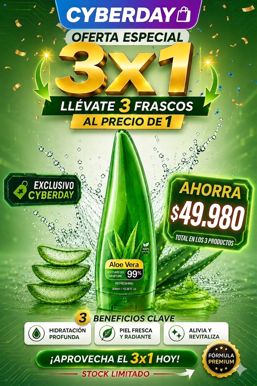 3 Frascos AloeFresh™ Aloe Vera 99%