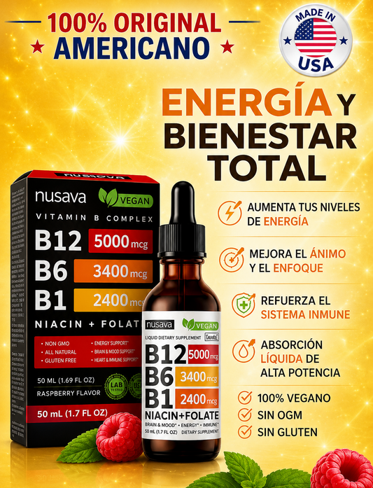 Nusava Energy B12™ Mas Energía, Mas Animo