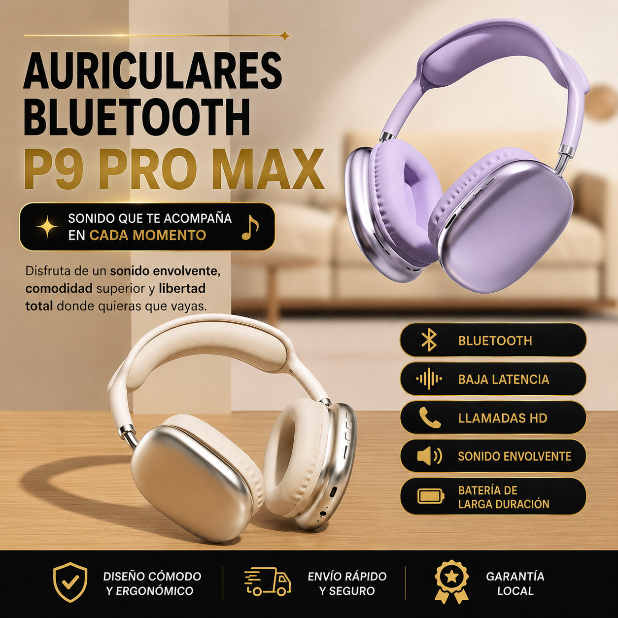 P9® PRO MAX Auriculares Bluetooth