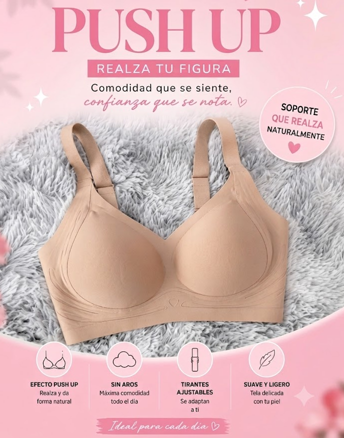 Sostén Push Up Invisible® Sin costuras, sin marcas