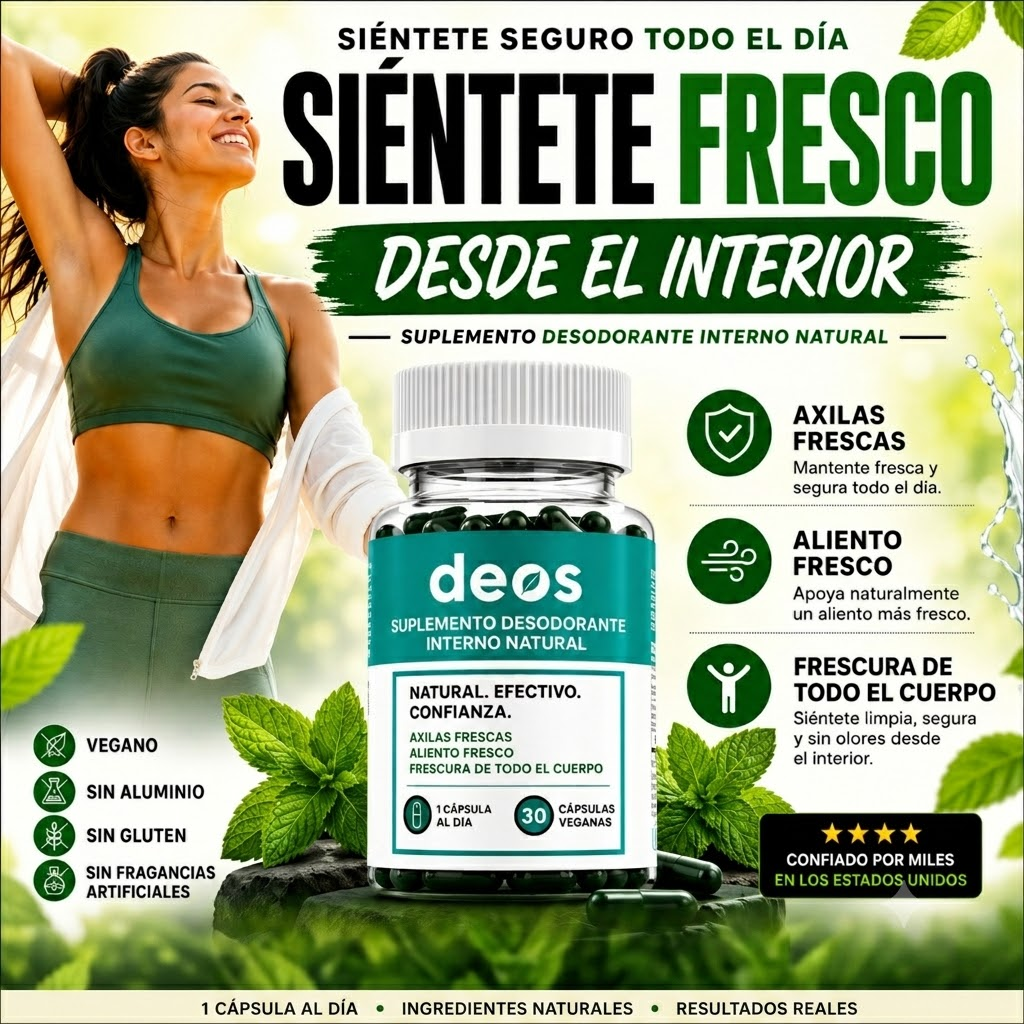DEOS® Desodorante interno - Elimina el olor desde adentro